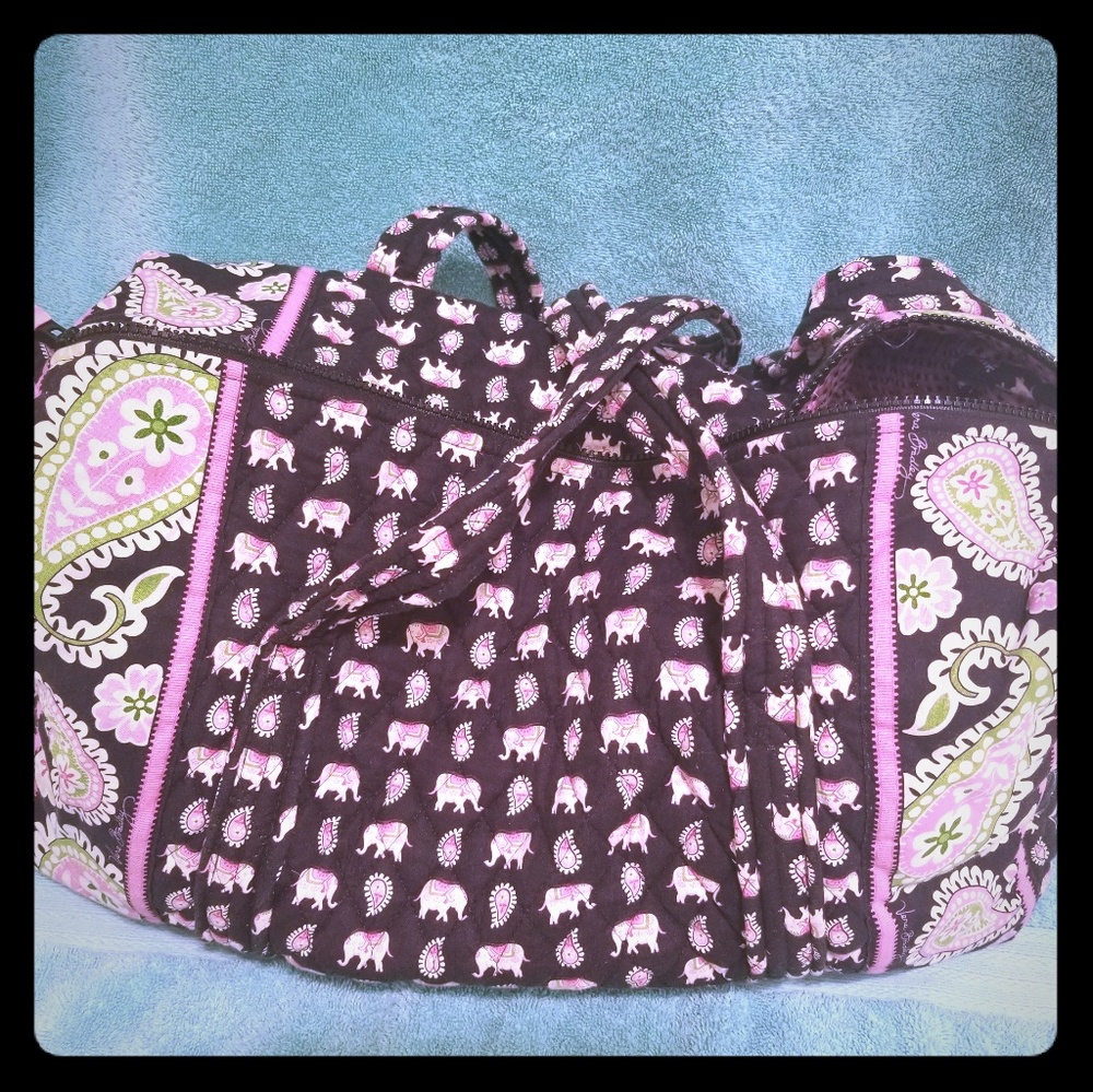 Vera Bradley Pink Elephant Duffel Bag